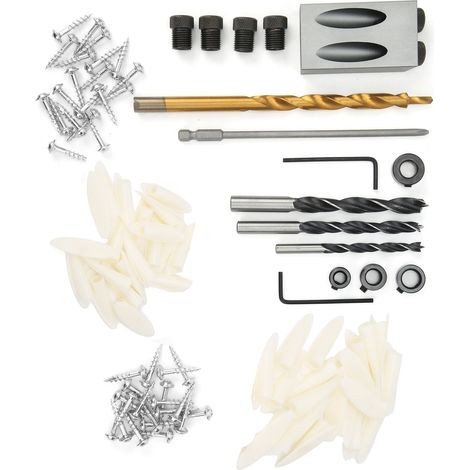 Kit de positionnement de trous obliques à 15 degrés, guide de perçage pour le travail du bois, forets, poinçonneuse, outils de menuiserie (1/5)