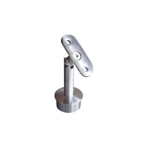 Deco Fer Forge – Support de main courante inclinable inox 316 pour tube Ø42,4mm – Longueur 80mm – Installation en intérieur et extérieur