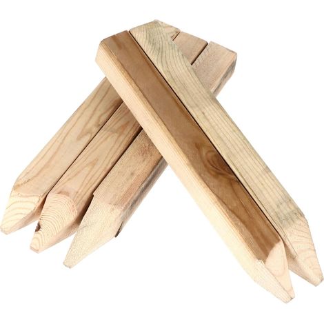 pi ces Lot de Piquets Bois Polie pour Bordures Jardin Cl (1/5)