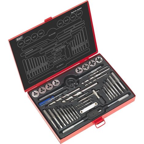 Sealey Metric Tap & Die Set Split Dies 37pc AK3037