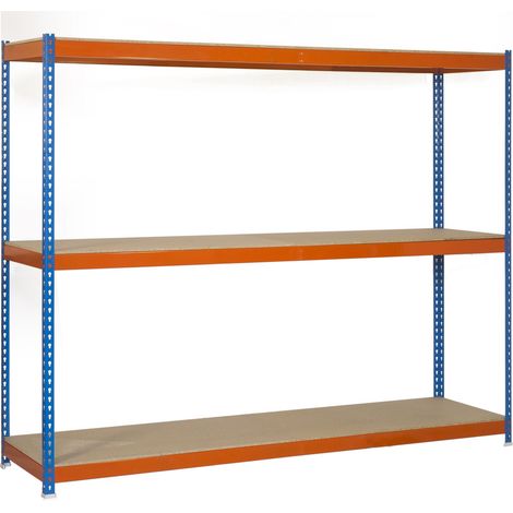 Simonrack Schraubenlose Regal blau und orange 1500x1200x450 mm