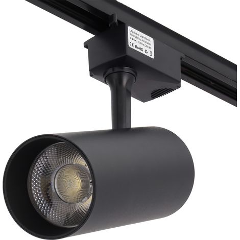 Faretto da binario COB monofase da 30 W dimmerabile senza sfarfallio, bianco CCT (colore della luce regolabile) 3000-6000ºK [191