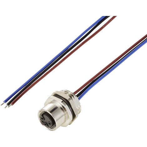TRU COMPONENTS TC-12833212 Sensor/Aktor Einbaubuchse M12 Buchse, Einbau 0.5 m Polzahl Sensoren: 3 1