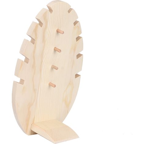 Porte Bijoux en Bois [展示架/收纳器] Modèle pour Bracelets et Colliers - Support Amovible [Dimensions: 27x16cm] 3kg de Charge - Bois Naturel - Décoratif (1/5)