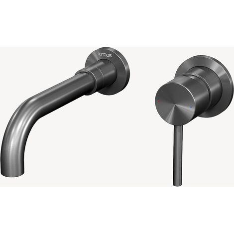 Mezclador mural para lavabo Gun metal - Corbeau