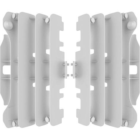 Griglie di protezione radiatore Polisport per YZ YZF 250 450F 07 09, bianche e resistenti.