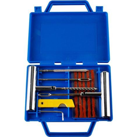 JSSEVN - Tire Repair Kit, Repair Kit with Disposable Gloves, Tubeless Tire Puncture Repair Tool Set for Motorcycle, ATV, Jeep, Flat Tire Puncture Repair (1/5)