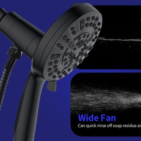 Ensemble de douche à aimant de style américain, noir, Aquamagnex9 : douchette à main multifonctionnelle avec filtre et surpresseur