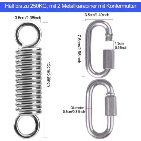 Crochet de plafond pour chaise suspendue - - SUS304 - Rotation 360° - Inox - Charge max 450 kg (1/4)