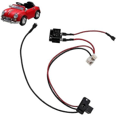 Compatible avec un câble de charge à 3 conducteurs (sans gaine de protection) (A) Port de charge pour véhicule électrique pour enfants (1/5)
