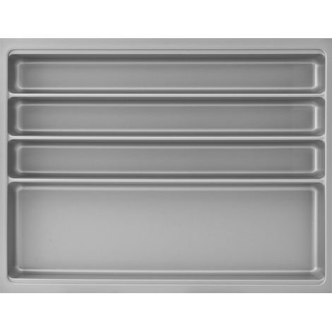 Agoform Besteckeinsatz Scoop II 474x616x59mm, Besteckkasten Kunststoff silber