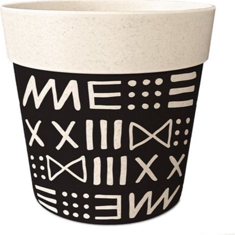 Cache Pot Bambou noir et beige 6 cm (1/2)
