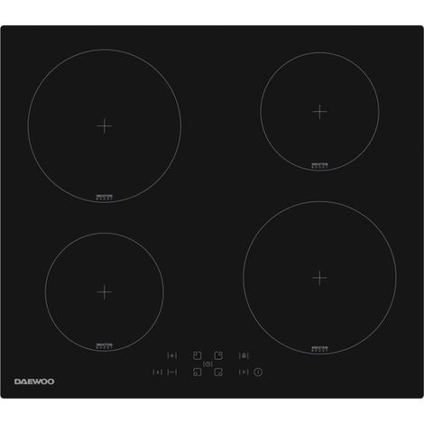 Plaque de cuisson a induction - DAEWOO - 4 foyers - 60 cm - BH6ITF37BNM - Noir