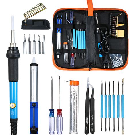 20-piece electronic soldering iron kit with adjustable temperature electronic repair tools (1/5)