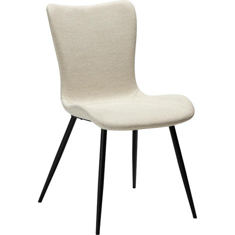 Medusa Dan-Form Esszimmerstuhl Bouclé beige.