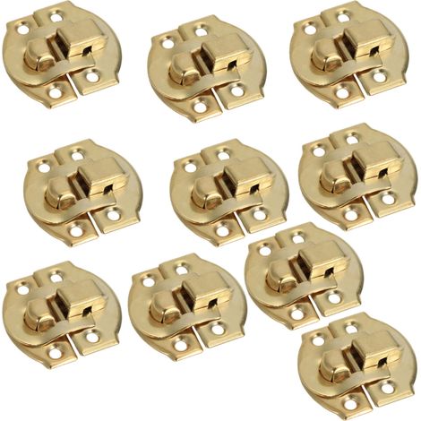 10 pièces Design rétro décoratif Antique bijoux boîte en bois serrure loquet moraillon avec 40 vis (1/5)