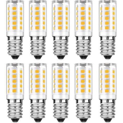 Lampadina LED E14, luce bianca fredda 6000 K, 5 W equivalente a lampadina a incandescenza da 50 W, 400 lm, non dimmerabile, 10 pezzi - Crezuo
