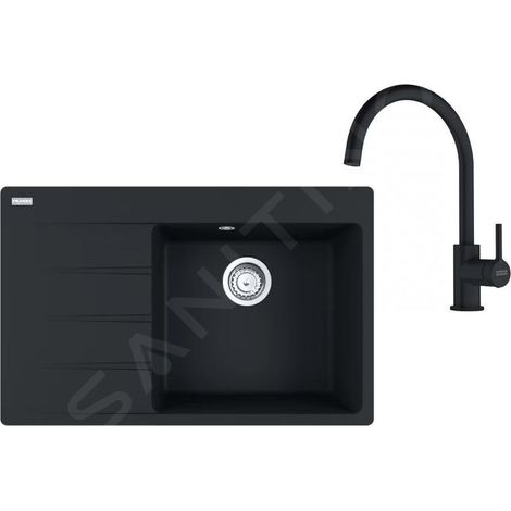Franke Colonnes - Set de cuisine G271MČ, évier en fragranit CNG 611-78 TL/7 + robinet FC 6018.901, noir mat 114.0700.774 (1/4)