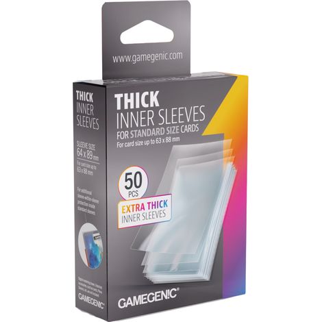 50 Gamegenic Kartenhüllen: Dicke Standard-Innenhüllen (64x89 mm)