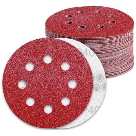 Disques Abrasifs 125mm Grain 40 Papier Poncer 70 Pièces 8 Trous Disque Poncage pour Ponceuse Excentrique (1/5)