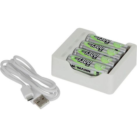 Chargeur pour 4 piles Mignon ou Micro NiMH (1/2)