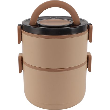 Isolierte Lunchbox aus Edelstahl 304, tragbarer, auslaufsicherer, doppelwandiger Bento-Behälter mit Deckel für Camping, Büro und Schule (1/5)