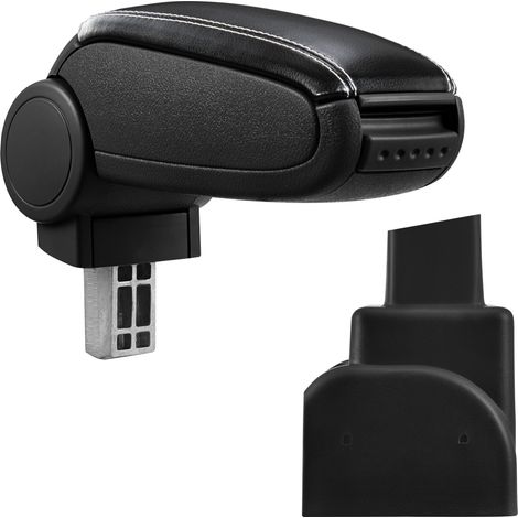 Mittelarmlehne Opel Zafira mit Staufach Kunstleder Schwarz mit weißen Nähten pro.tec