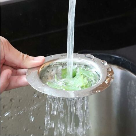 2PCS Filtre Évier Cuisine Avec Poignée, Crépine D'évier En Acier Inoxydable Avec Anse, Grille Bac Cuisine, Diamètre De 110 Mm Facile À Nettoyer (1/5)