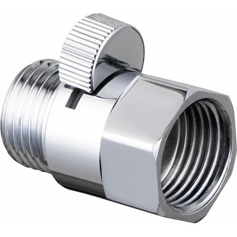 Vanne d'Arrêt, Economiseur d'Eau Pour Douche, Contrôle Du Débit De La Douche, Limitateur Debit Douche Pour Pommeau De Douche Tuyau De Douche Tuyau d'Arrosage Pièce De Rechange Universelle (1/5)