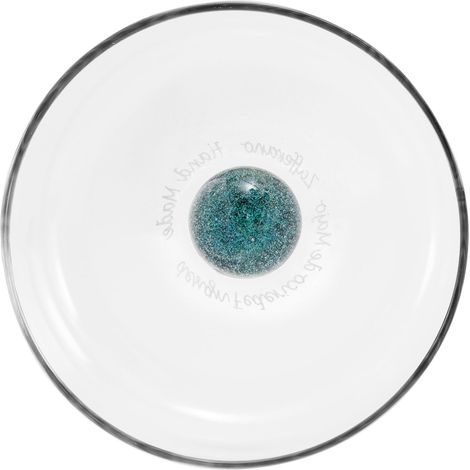 Bilia Caleido Set di 4 Tumbler in Vetro Borosilicato Soffiato a Mano Colore Verde con Sfera Decorata Effetto Cielo Stellato Design Unico ed Elegante