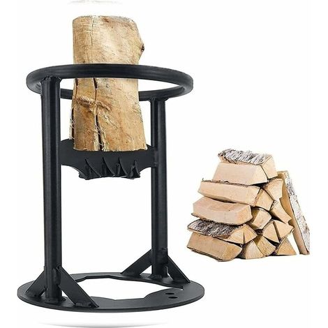 Fendeuse De Bois Manuelle En Acier Moulé Pour Cheminée Et Camping - Outil De Fendage Robuste Sans Lame - Dimensions 27x15x15cm (1/5)