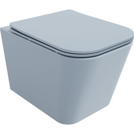 Mexen Teo vaso wc Rimless con sedile a chiusura rallentata slim, duroplast, grigio-blu opaco - 30854069 (1/5)