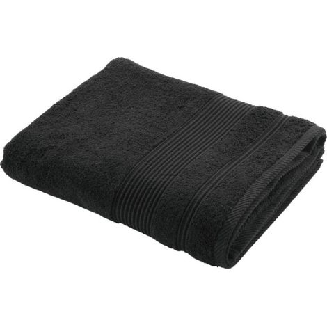 Drap de Bain "Tendresse" 90x150cm Noir (1/4)