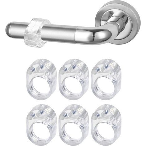 Pair Pare chocs de poignée de porte, 6 pièces pare chocs de poignée de porte en PVC garde protecteurs muraux de butée de porte transparente pour tamponner les murs et arrêter les dommages aux murs (1/4)