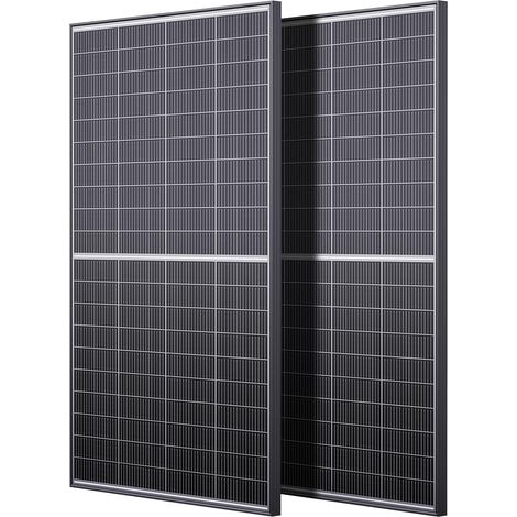 Panneau Solaire 200W, 12V N-Type Bifacial 16BB Panneaux Solaires Monocristallins,Modules PV Monocristallins, Idéal pour les Camping-cars, les Bateaux, les Toits, les Installations Hors Réseau (1/5)