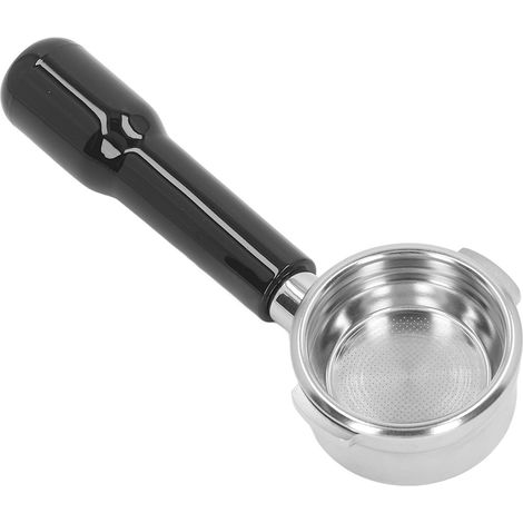 58-mm-Siebträger ohne Boden, 2 Griffe, Edelstahl, abnehmbares Zubehör für Breville Series 9 Kaffeemaschine, Schwarz (1/5)