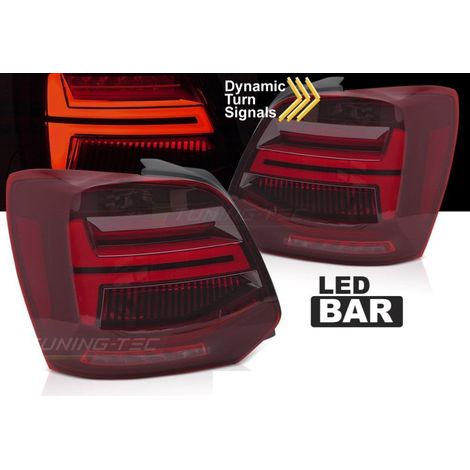 Paire de feux arriere VW Polo 5 09-17 FULL LED Dyn Rouge (1/4)