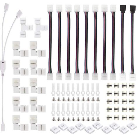 Bande LED 5050RGB, connecteur sans soudure, serre-bande et câble de connexion inclus. (1/5)