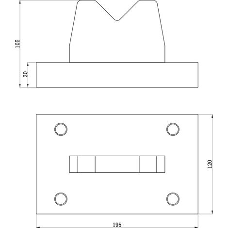 Bloc en V presses d'atelier 20 t 195 x 120 x 105mm MW Tools PBL20T