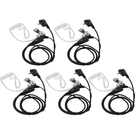 Casque audio à tube acoustique transparent avec réduction des radiations, portable, pour talkie-walkie Motorola (lot de 5). (1/5)