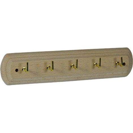 Appenditutto adesivo in legno a 5 posti completo di fori per fissaggio con chiodi (1/2)