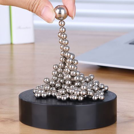 Boule magnétique de bureau en acier inoxydable pour décompression cérébrale, sculpture, jouet décoratif, boule magnétique (1/5)