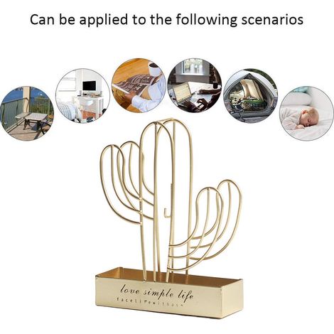 Porte-Serpentins Anti-Moustiques en Fer 13.5x4.5x17.2cm Décoration Cactus Élégante pour Tous Styles (1/5)