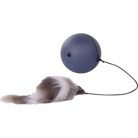 Balle Interactive Pour Chat - Mouvement Aléatoire Automatique - Jouet Roulant Intelligent avec Queue Stimulante - USB Rechargeable - Pour Chats Intérieurs - 1 Pièce (1/5)