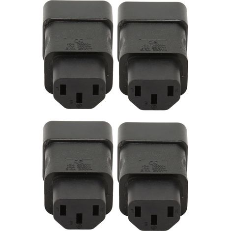 Adaptateur de Prise de Courant C20 à C13, Adaptateur d'alimentation IEC320 C20 à C13 Plug and Play 2 Pièces Coque en PVC Sûre 4000W pour Serveur UPS PDU (1/5)