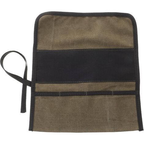 Werkzeug-Rolltasche aus Canvas mit Fächern für Holzmeißel, Hämmer, Hohlbeitel und Werkzeuge für Mechaniker, Schreiner und Elektriker