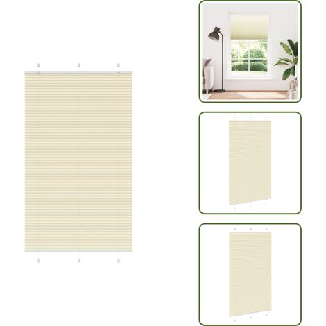 The Living Store Plissee Creme 115x200 cm Stoffbreite 114,4 cm Polyester - Rollos (1/5)