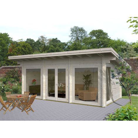 Abri de jardin en bois Heidi 19,7 m2 Naturel (1/4)
