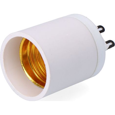 Convertidor de g9 a e27, 2 a 230 v, blanco, ø33 x 57mm (retractilado)