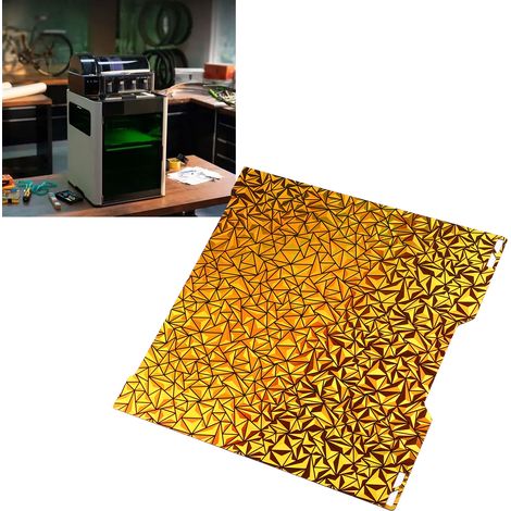 Plateau d'impression flexible compatible avec l'imprimante 3D Bambu Lab H2D, lisse, double face, en PEO et PEY, 346 x 355 mm (1/5)